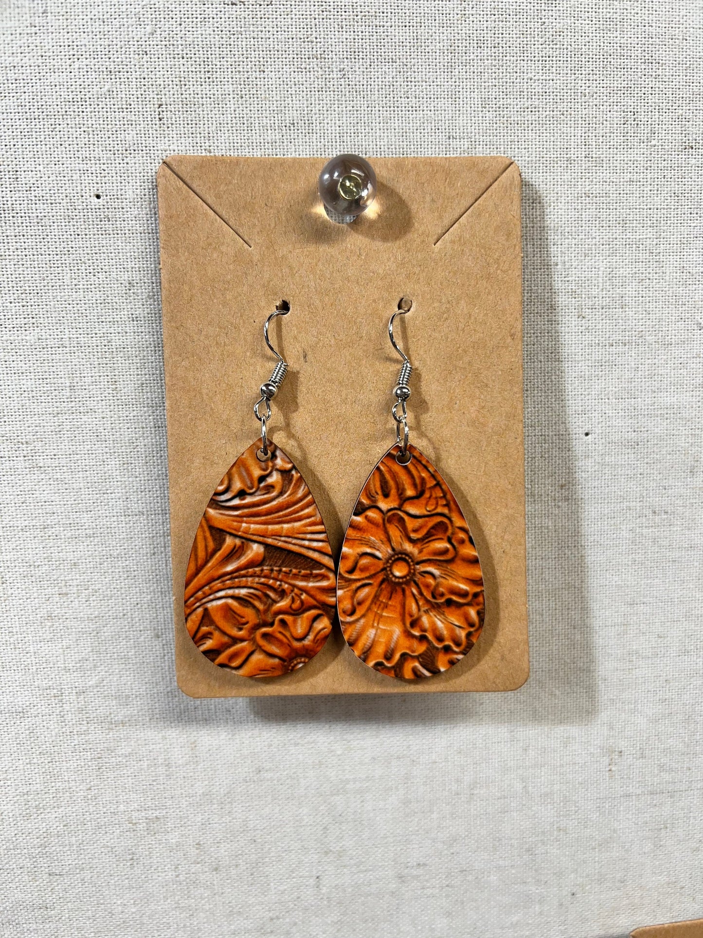 Western Faux Leather Earrings
