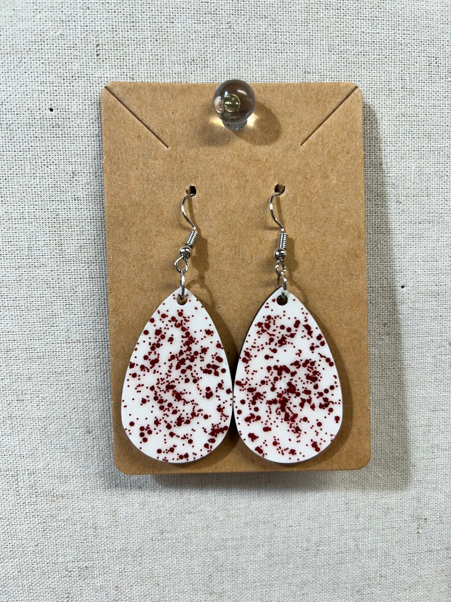 Red Sparkle Earrings