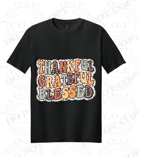 THANKFUL:GRATEFUL:BLESSED (T-SHIRT)