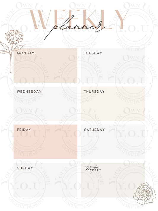 Weekly Planner Digital Download