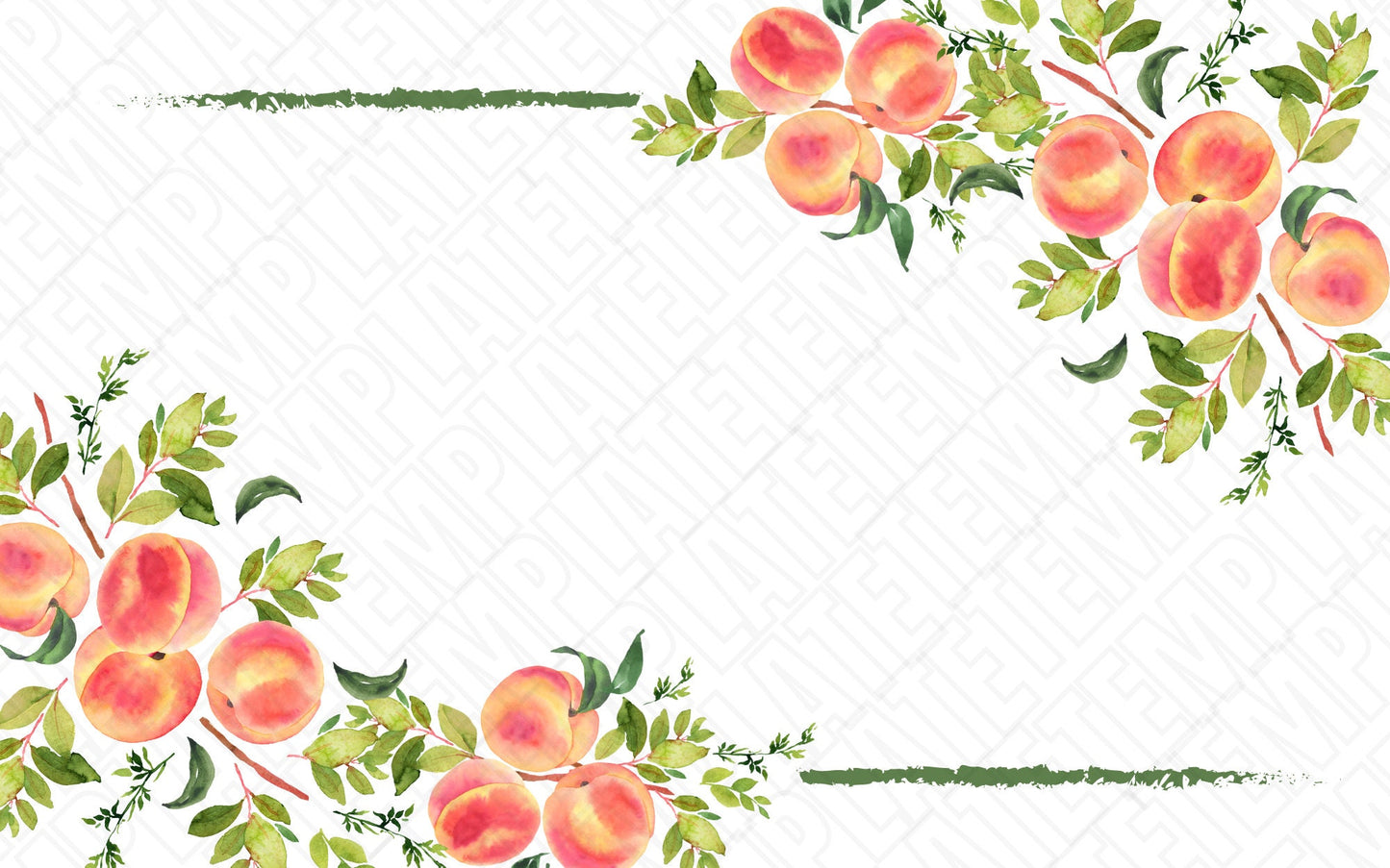 Peaches Invitation Template Digital Download