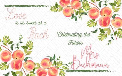 Peaches Invitation Template Digital Download